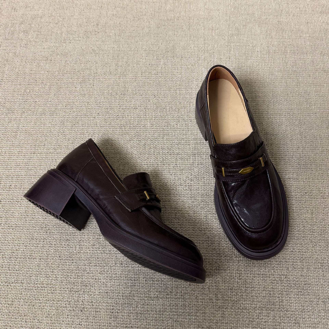 Damen Mokassins mit eleganter Schnallenapplikation und rutschfester Sohle EB