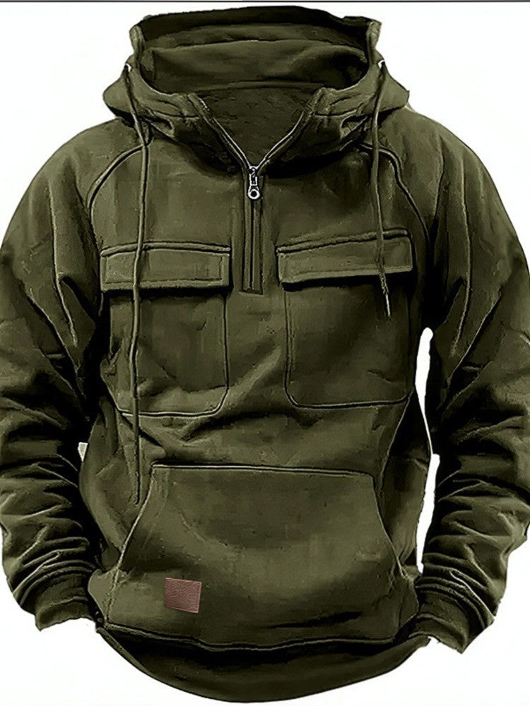 Herren funktionale Kapuzenpullover mit praktischen Taschen EB