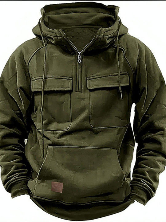 Herren funktionale Kapuzenpullover mit praktischen Taschen EB