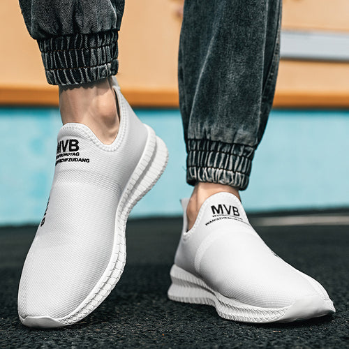 Damen Leichte Slip-On Sneakers mit atmungsaktivem Mesh-Obermaterial EB