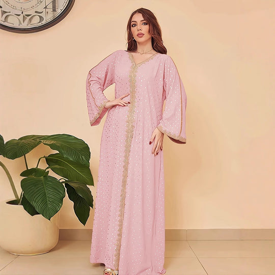 Damen Elegantes Kaftan Kleid EB