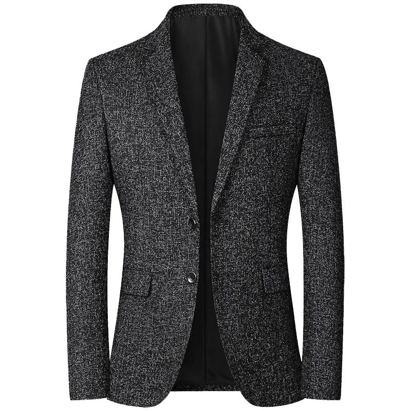 Herren Tweed-Sakko Slim Fit mit fallendem Revers EB