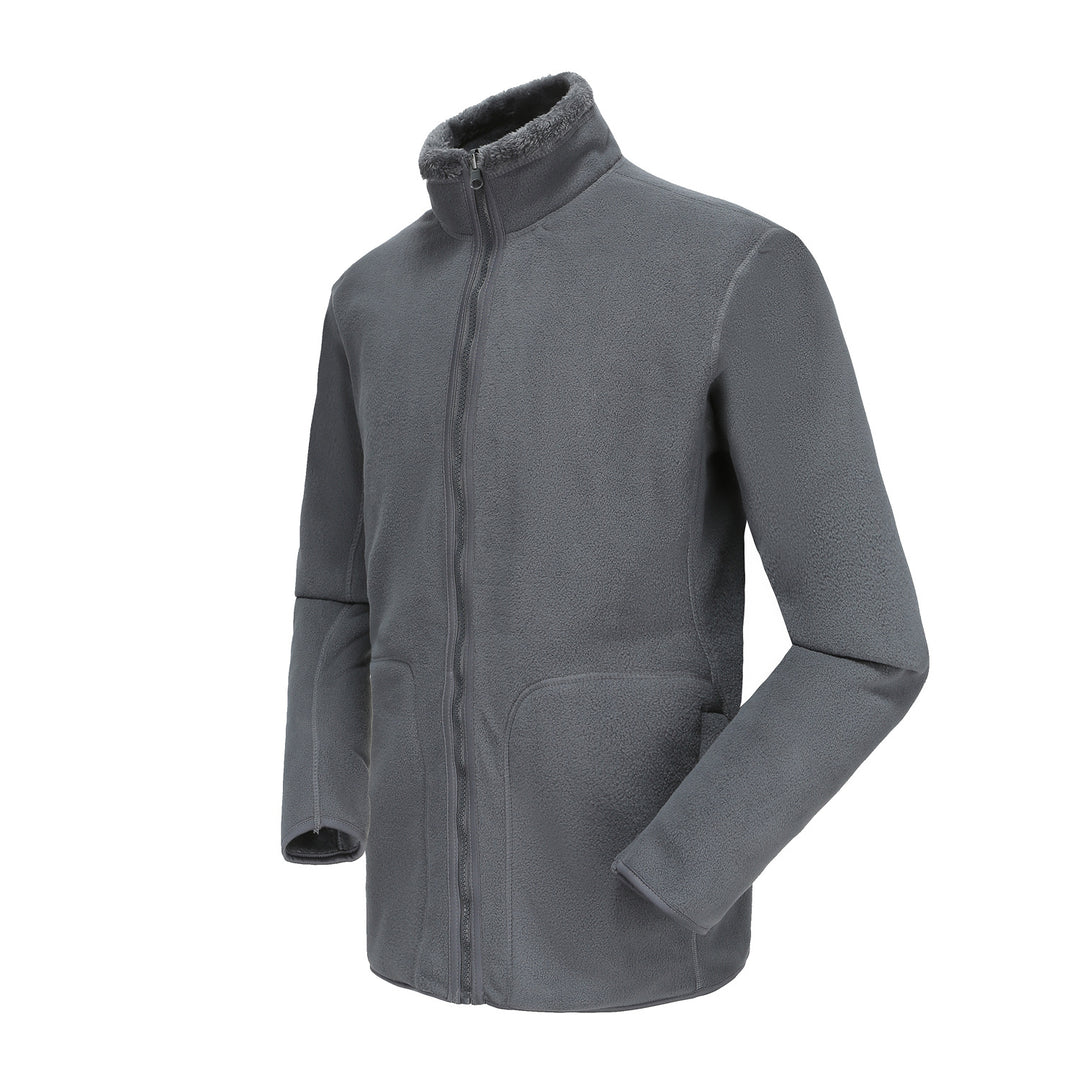 Damen nan kuschelige Fleecejacke mit hohem Stehkragen, durchgehendem Reißverschluss und figurformenden Nähten EB