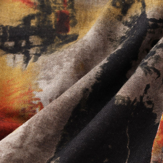 Herren Kurzarmhemd mit kreativem Kunstmotiv und modernem Schnitt EB