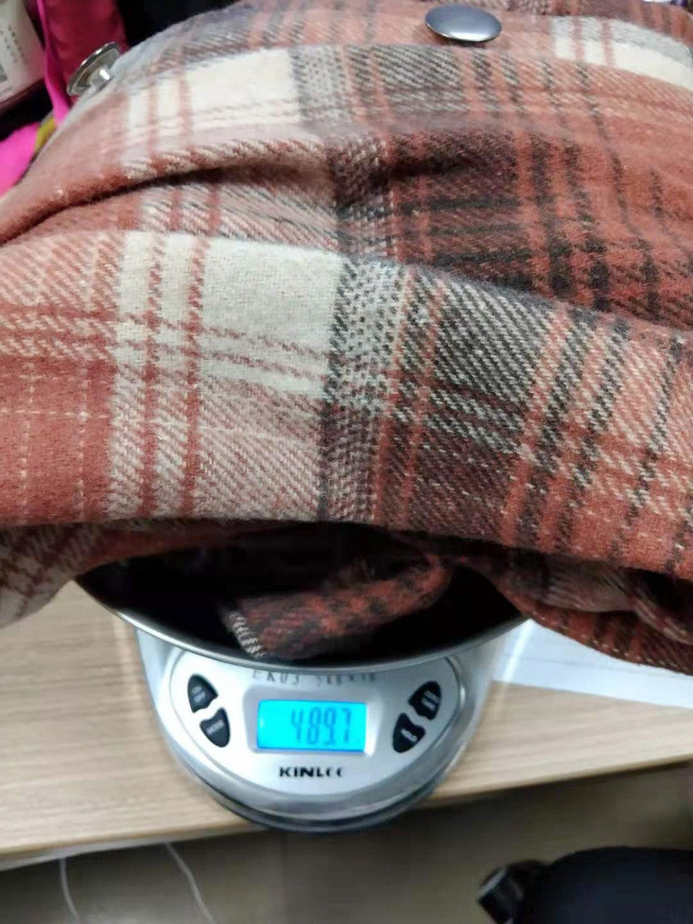 Damen Wollmantel im tartan Design EB