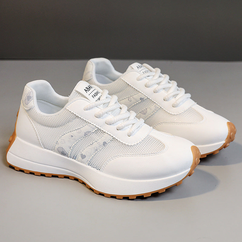Damen sportliche Sneaker mit atmungsaktiver Mesh-Oberfläche und stoßdämpfendem Sohlenprofil EB