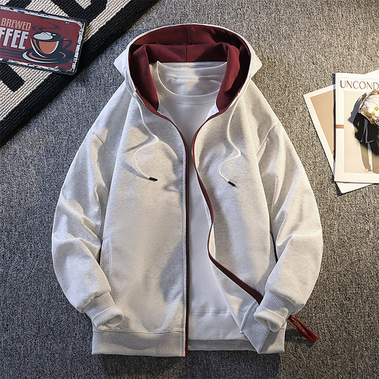 Herren modische Kapuzenjacke mit kontrastierenden Details EB
