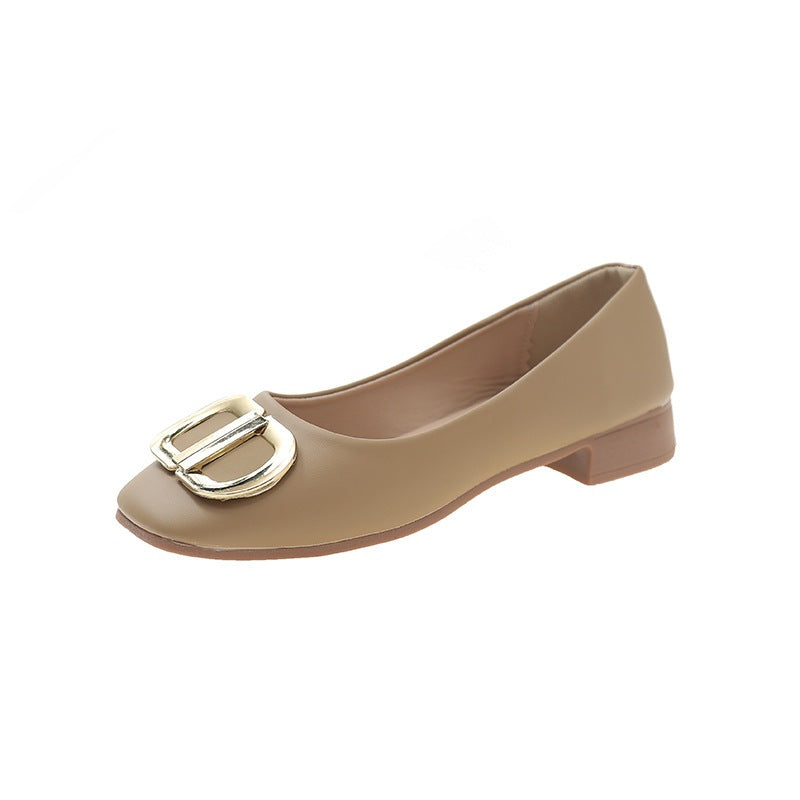 Damen elegante Ballerinas mit modischem Schnallen-Design EB
