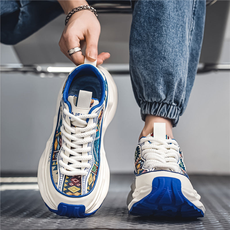 Damen Komfortable Sneakers im Ethno-Stil mit dämpfender Sohle EB