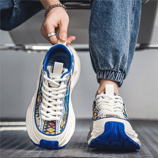 Damen Komfortable Sneakers im Ethno-Stil mit dämpfender Sohle EB