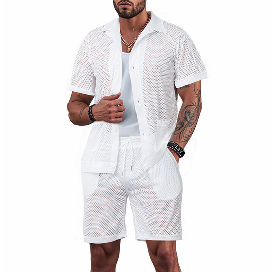 Damen luftiges Freizeitanzug-Set aus Mesh EB