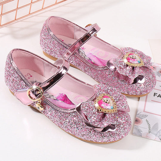 Mädchen Glitzernde Ballerinas mit Blumendekor EB