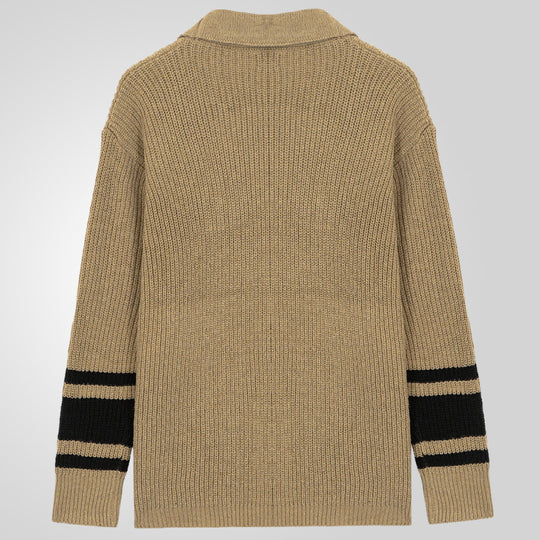 Herren Strickjacke mit modernem Waffelmuster und praktischen Taschen EB