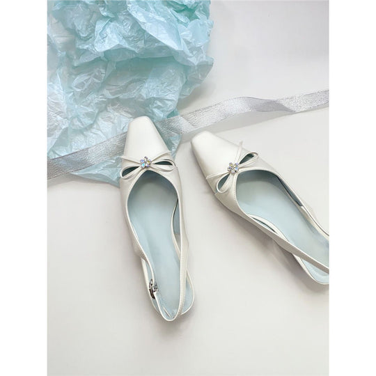 Damen Slingback Ballerinas mit eleganter Schleifenverzierung EB