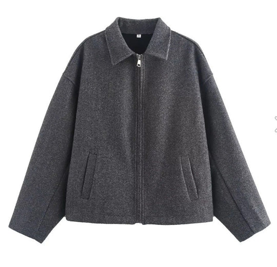 Damen modische cropped Wolljacke EB
