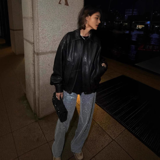 Damen Stilvolle jacke mit lässigem Schnitt und praktischen Taschen EB