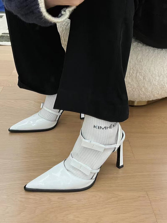 Damen elegante spitze Slingback-Pumps EB