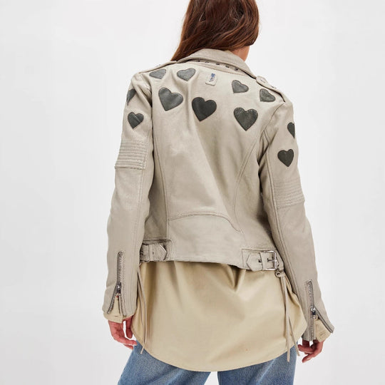 Damen jacke mit Herz-Applikationen EB