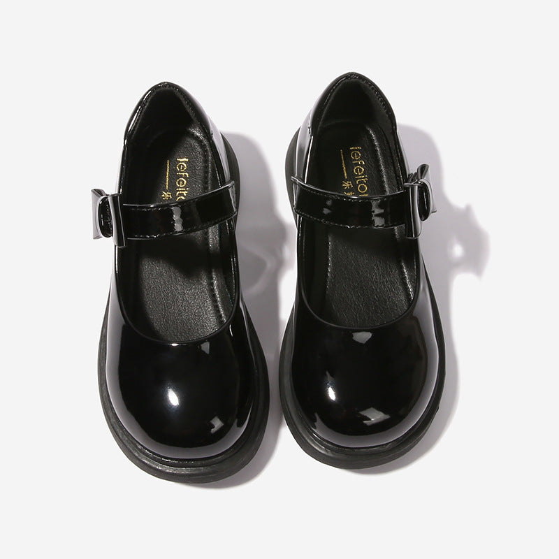 Mädchen Mary Jane Ballerinas mit dekorativem Schleifenakzent EB