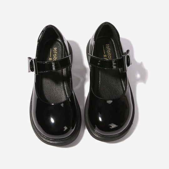 Mädchen Mary Jane Ballerinas mit dekorativem Schleifenakzent EB