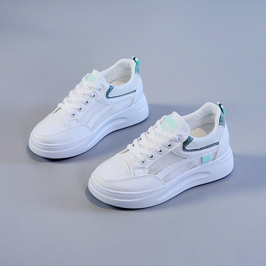 Damen sportliche Sneakers mit atmungsaktiver Mesh-Oberfläche und modischem Design EB