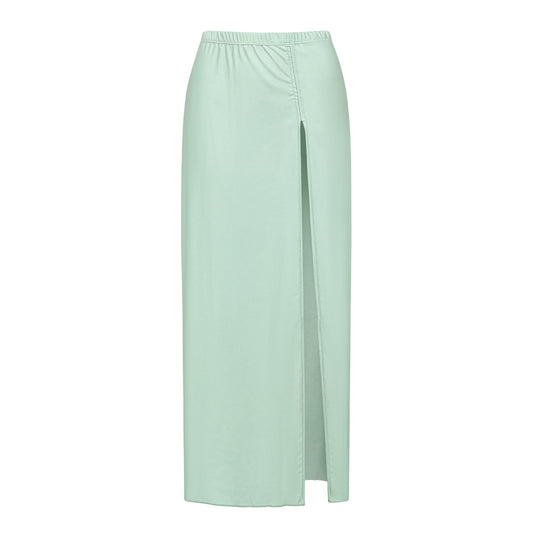 Damen Badeanzug mit voluminösen Rüschen und elegantem Maxirock EB