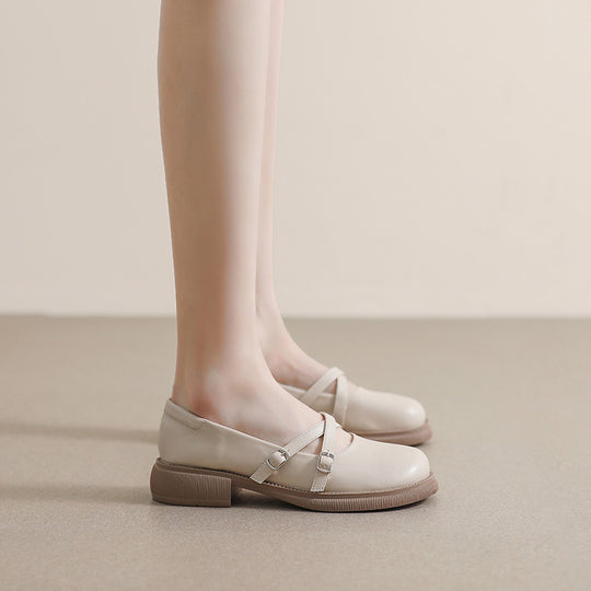Damen Ballerinas mit modernem Riemenverschluss und Komfortsohle EB