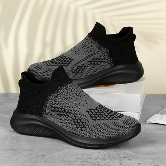 Damen Atmungsaktive Knöchelhohe Sneakers mit elastischem Strick-Obermaterial EB
