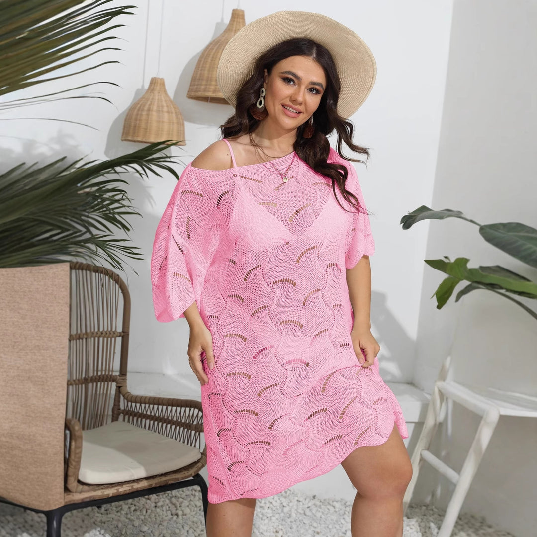 Damen luftig-leichter Häkel-Poncho EB