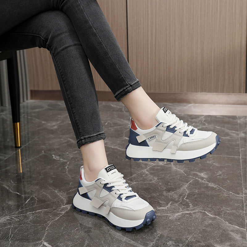 Damen modische Plateausneakers mit robustem Sohlenprofil EB