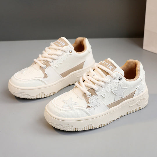 Damen Sportliche Sneakers mit modischem Stern-Design und atmungsaktiver Oberflächenstruktur EB