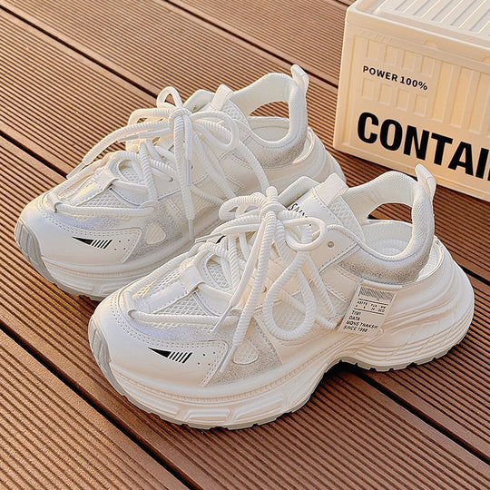 Damen Sportliche Sneakers mit atmungsaktivem Mesh-Obermaterial und rutschfester Sohle EB