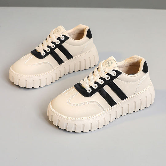 Damen Plateau Sneakers mit modischer Profilsohle und atmungsaktiver Obermaterialstruktur EB