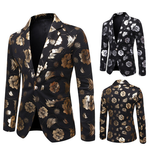 Herren Blazer mit floralem Design und elegantem Schnitt EB