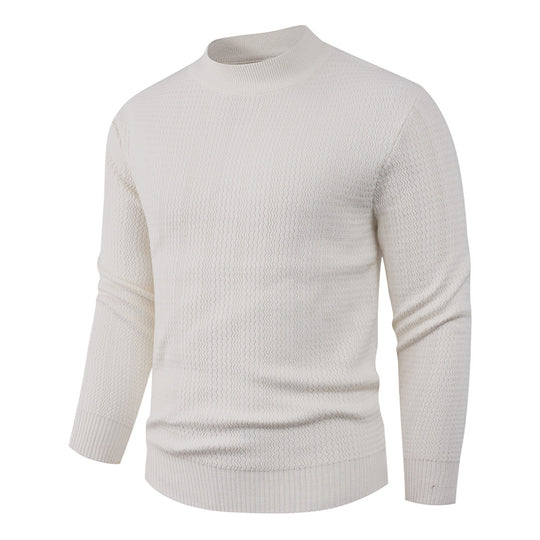 Herren Strukturpullover mit hochgeschlossenem Kragen und modischem Design EB