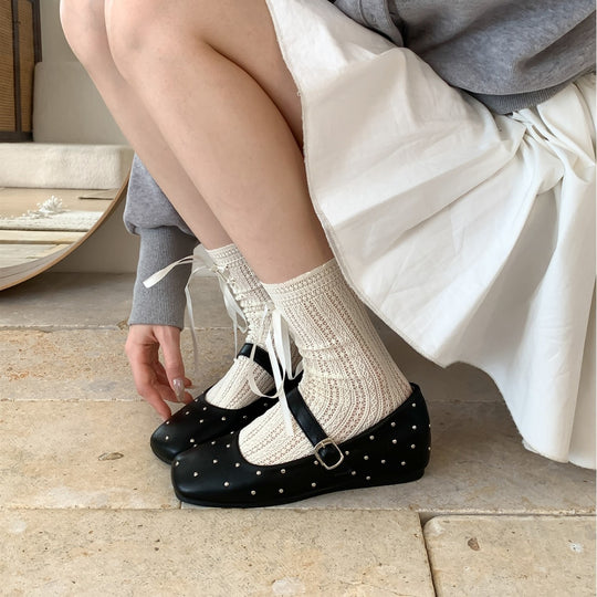 Damen Ballerinas mit dekorativer Schnalle und funkelndem Design EB