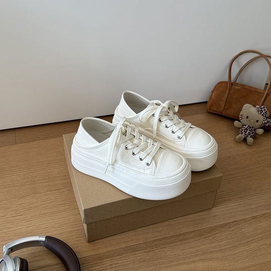 Damen Sneaker mit hohem Plateau und atmungsaktiver Obermaterialstruktur EB