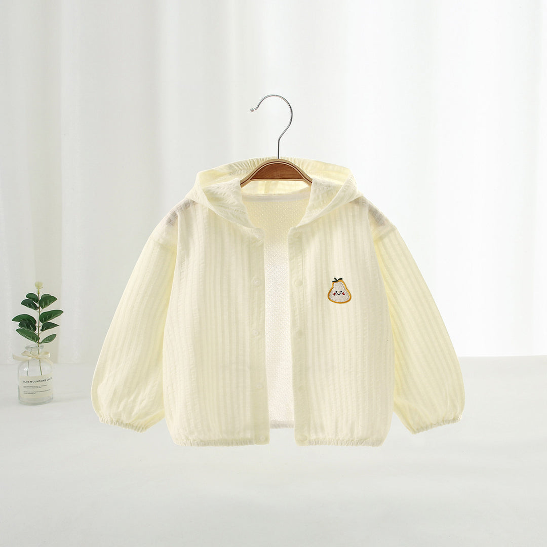 Unisex nan leichte Kapuzen-Windjacke für Kinder mit elastischem Saum und Reißverschluss EB
