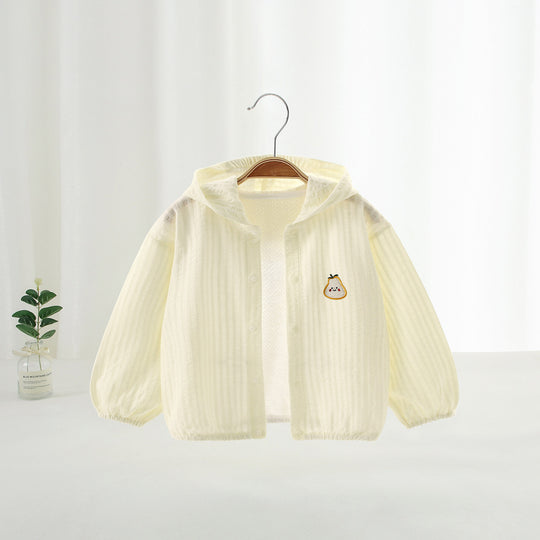 Unisex nan leichte Kapuzen-Windjacke für Kinder mit elastischem Saum und Reißverschluss EB