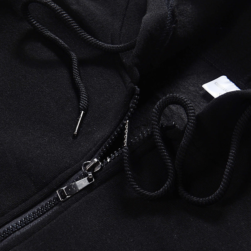 Damen nan extraweit geschnittener Zip-Hoodie mit verstärkter Kapuze, flachen Nähten und weichem Fleece-Innenfutter EB