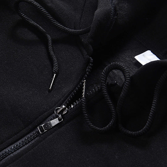 Damen nan extraweit geschnittener Zip-Hoodie mit verstärkter Kapuze, flachen Nähten und weichem Fleece-Innenfutter EB