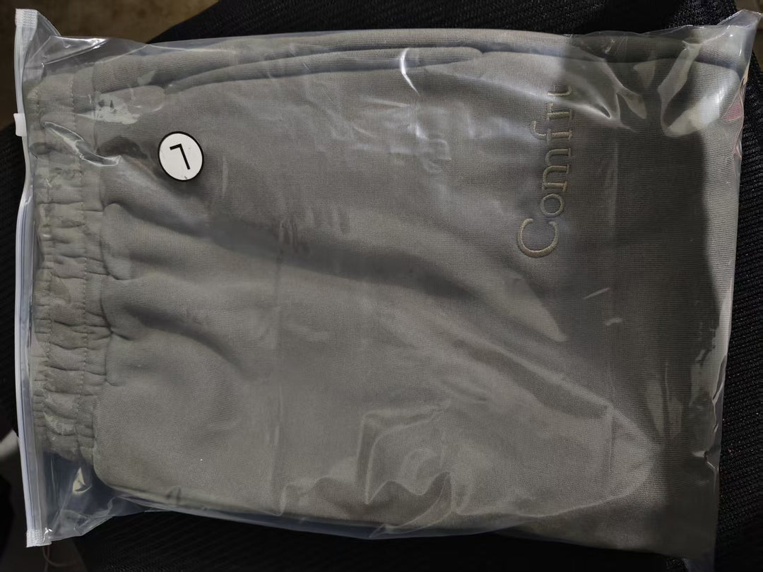 Damen nan lässige Sweatpants mit hohem Bund, seitlichen Eingrifftaschen und elastischen Bündchen EB