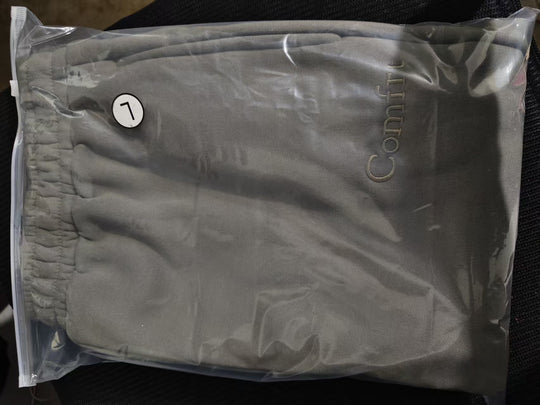 Damen nan lässige Sweatpants mit hohem Bund, seitlichen Eingrifftaschen und elastischen Bündchen EB