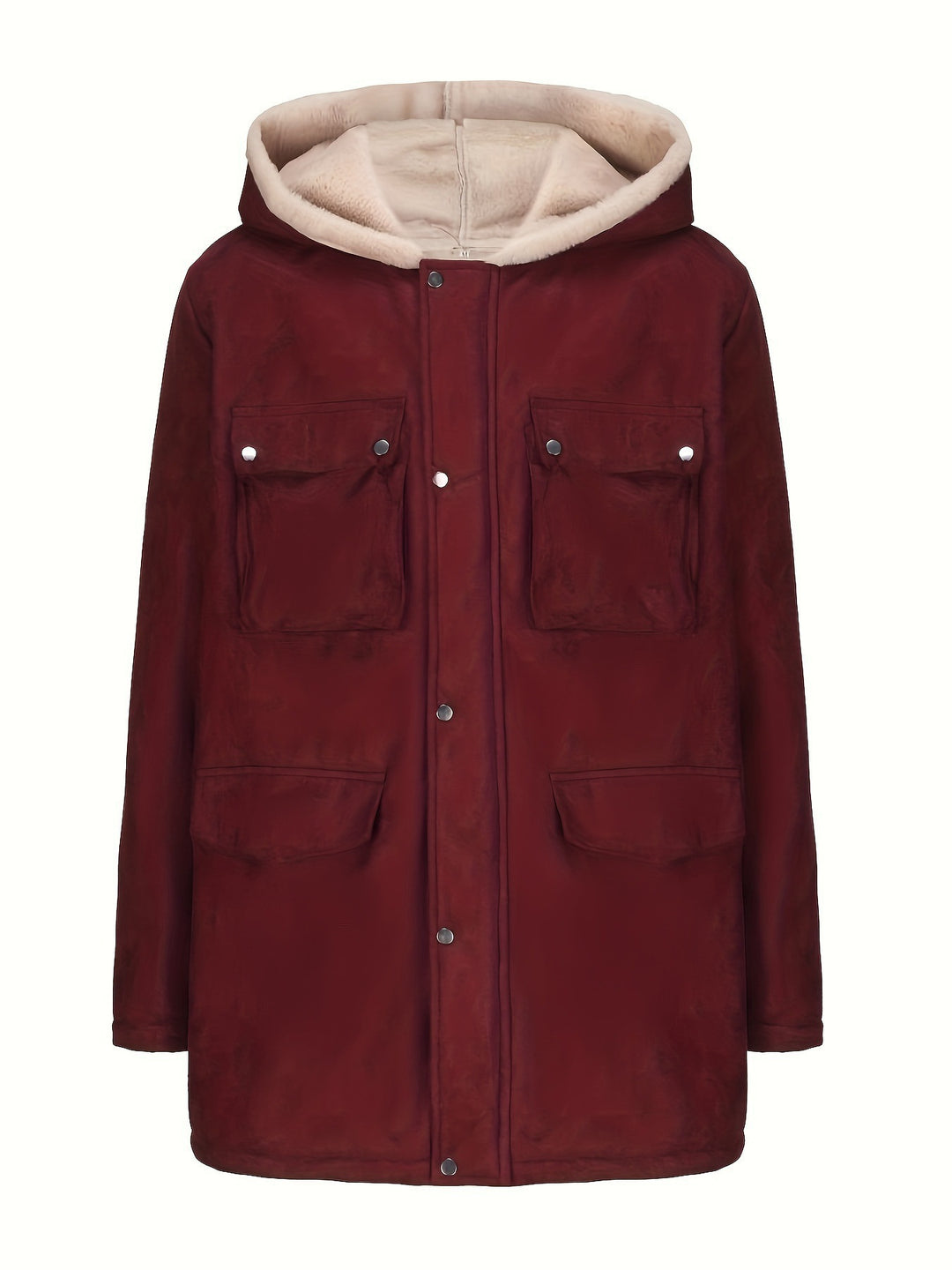 Damen modische Jacke mit weichem Futter und praktischen Taschen EB
