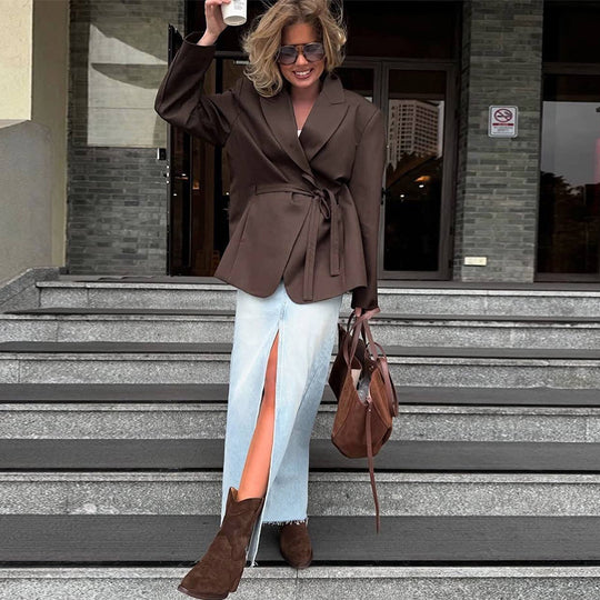 Damen modischer, taillierter Blazer EB