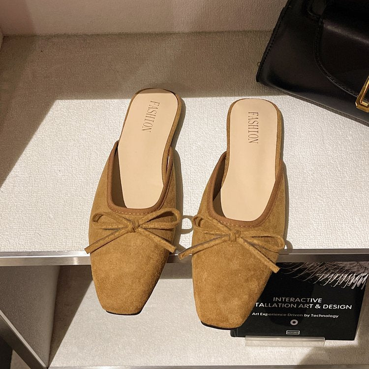 Damen modische Mules mit dekorativem Schleifenakzent EB