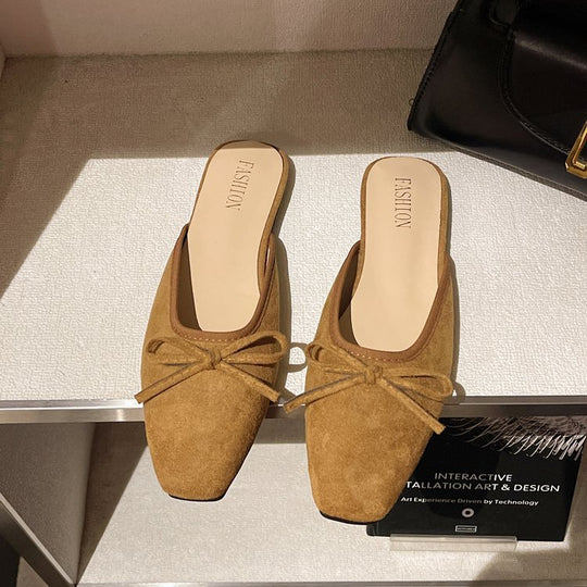 Damen modische Mules mit dekorativem Schleifenakzent EB