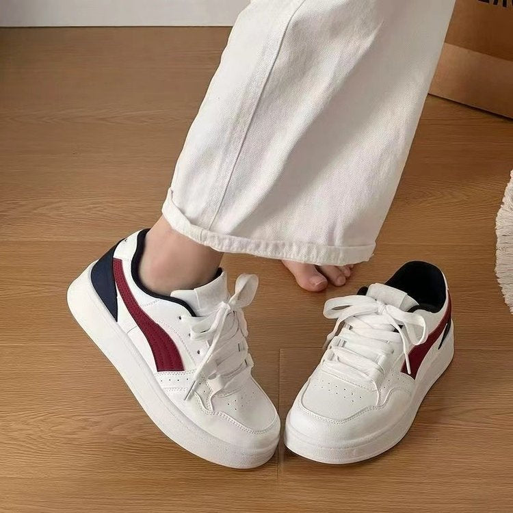 Damen Modische Sneakers mit hoher Plateausohle und sportlichem Design EB