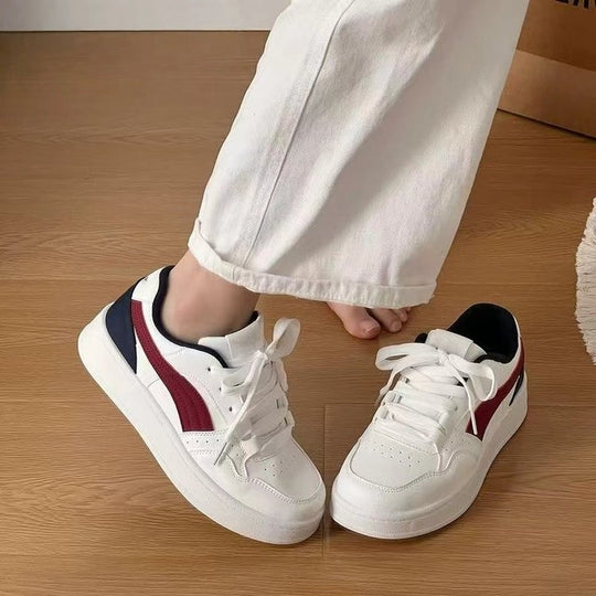 Damen Modische Sneakers mit hoher Plateausohle und sportlichem Design EB
