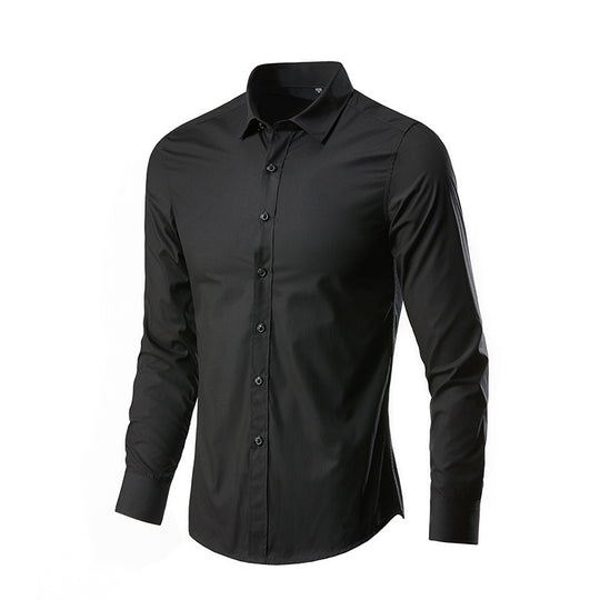 Herren nan Slim-Fit Businesshemd aus Stretch-Baumwollmix mit Kentkragen EB